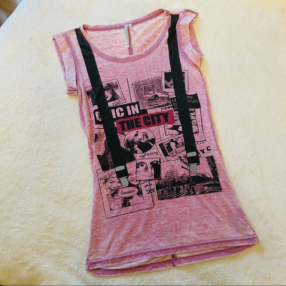 Pink Rocker Sleeveless Top